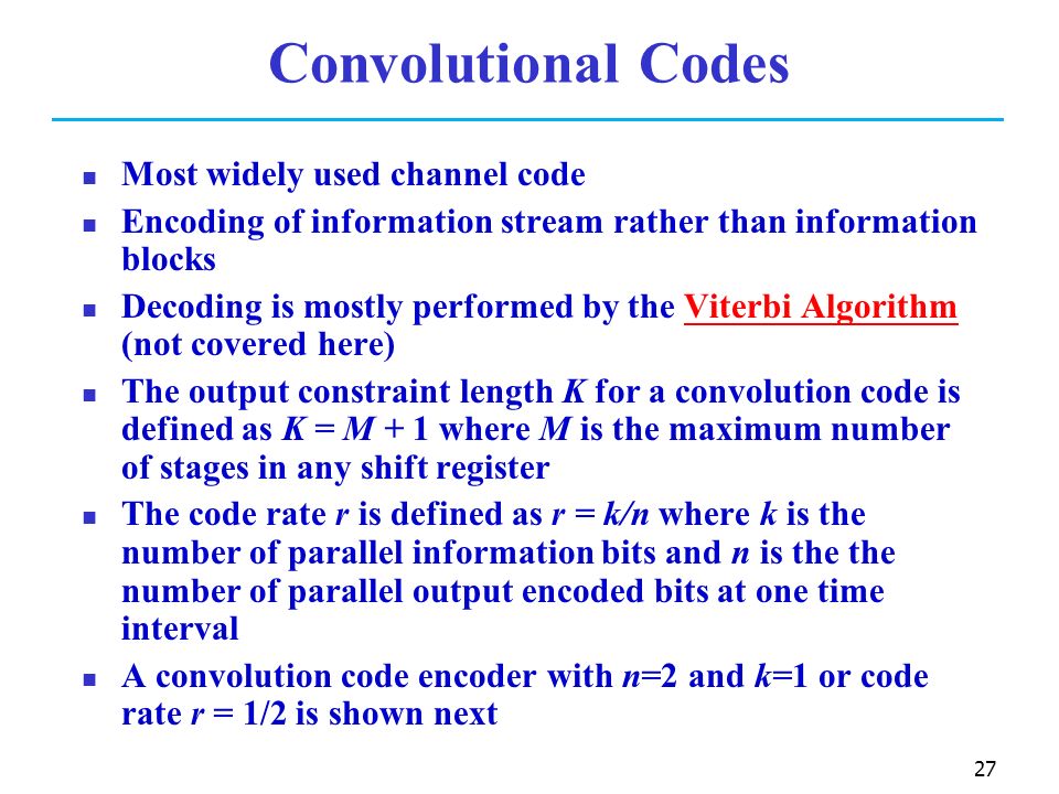 Convolutional Codes